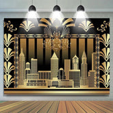 Lofaris Gold The Great Gatsby Adult Birthday Party Backdrop